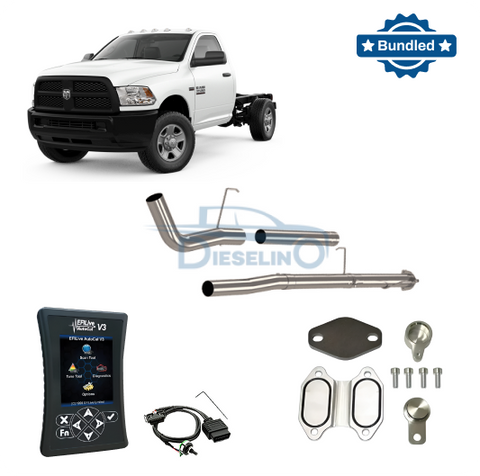 Full delete kit with DPF delete pipe, EFI Live AutoCal V3 and EGR kit for Ram 6.7L Cummins Cab & Chassis 2013-2018