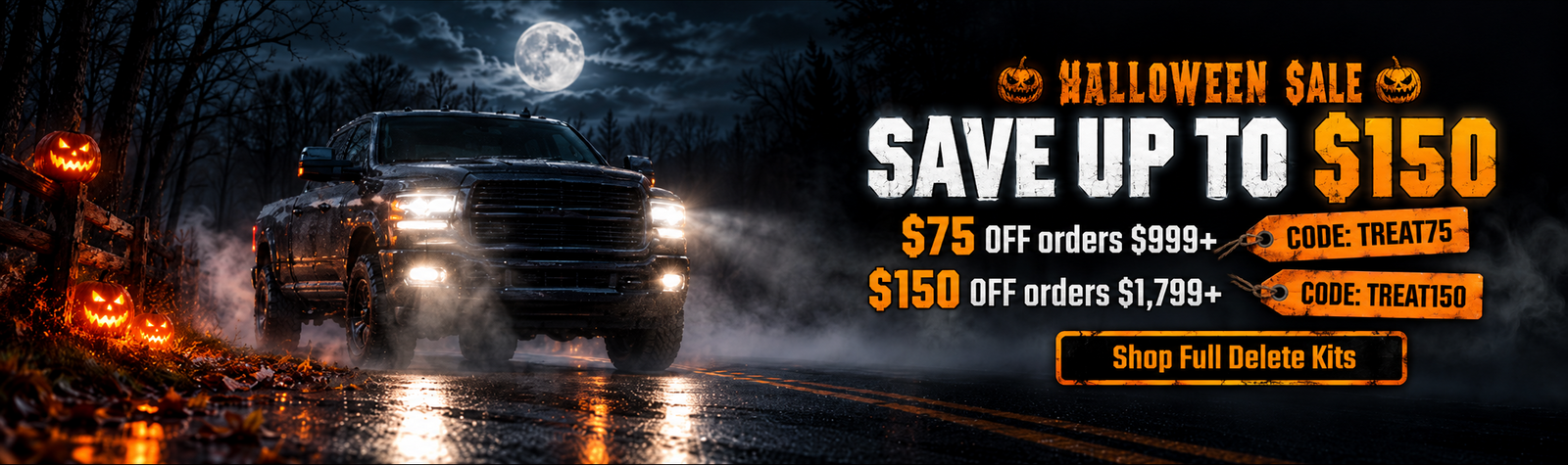 Dieselino Halloween sale: save up to $150 on diesel delete kits
