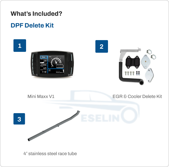 Full DPF/DEF/EGR Delete Kit Ram Cummins 6.7L 2007.5-2009