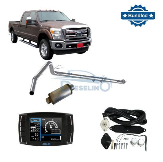 Ford F250/F350 Powerstroke 6.7L (2011-2014) All-In-One DPF/DEF/EGR Delete Kit w/ Delete Pipe