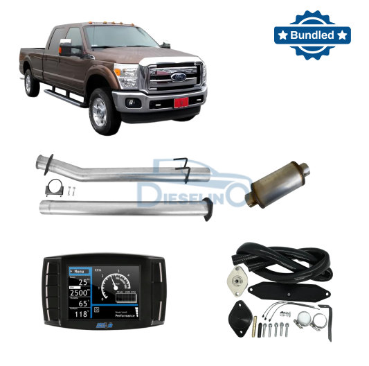 Ford F250/F350 Powerstroke 6.7L (2011-2014) All-In-One DPF/DEF/EGR Delete Kit w/ Delete Pipe